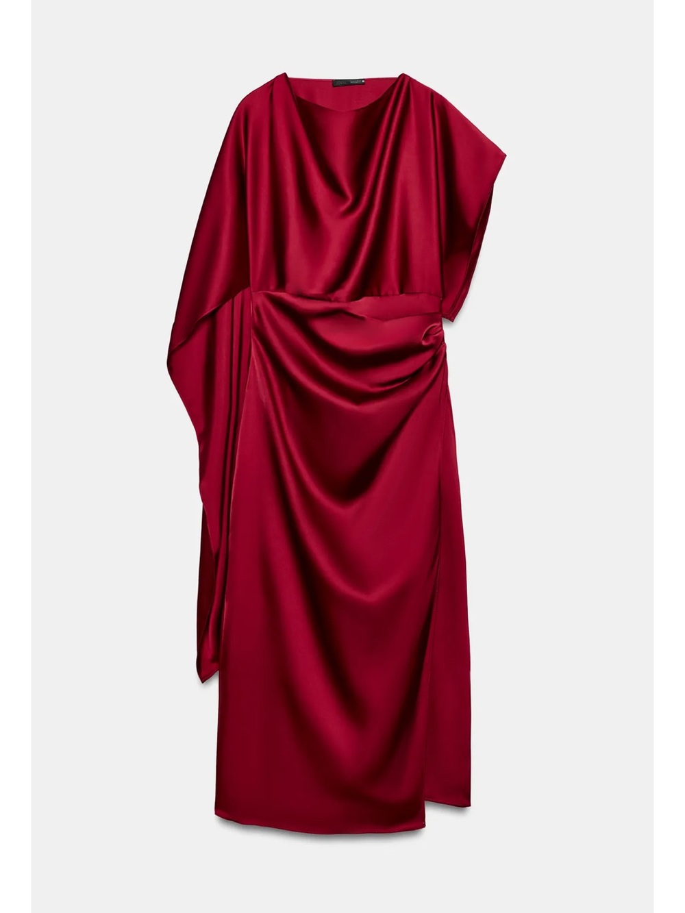 Zara SATIN EFFECT CAPE MIDI DRESS  7001/625/691